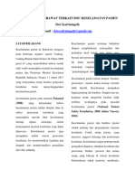 Pengetahuan Perawat Terkait Issu Keselamatan Pasien Dwi Syafriningsih Email