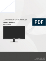 AOC Product Manual E2070SWN E2070SWNL English