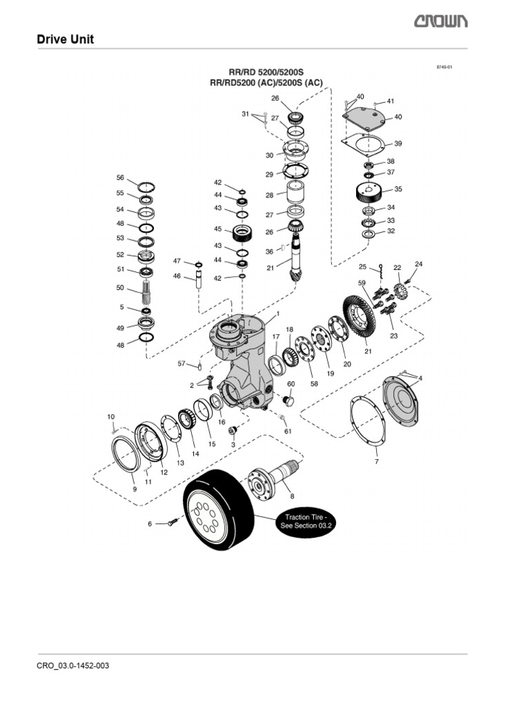 Drive Unit Parts List CRO_03.0-1452-003 | PDF | Washer (Hardware) | Screw