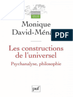 Les Constructions de L'universel. Psychanalyse, Philosophie - Monique David-Ménard - 2009 - 9782130641117 - Anna's Archive-1