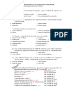 EXERCICIOS Classificação Dos Custos