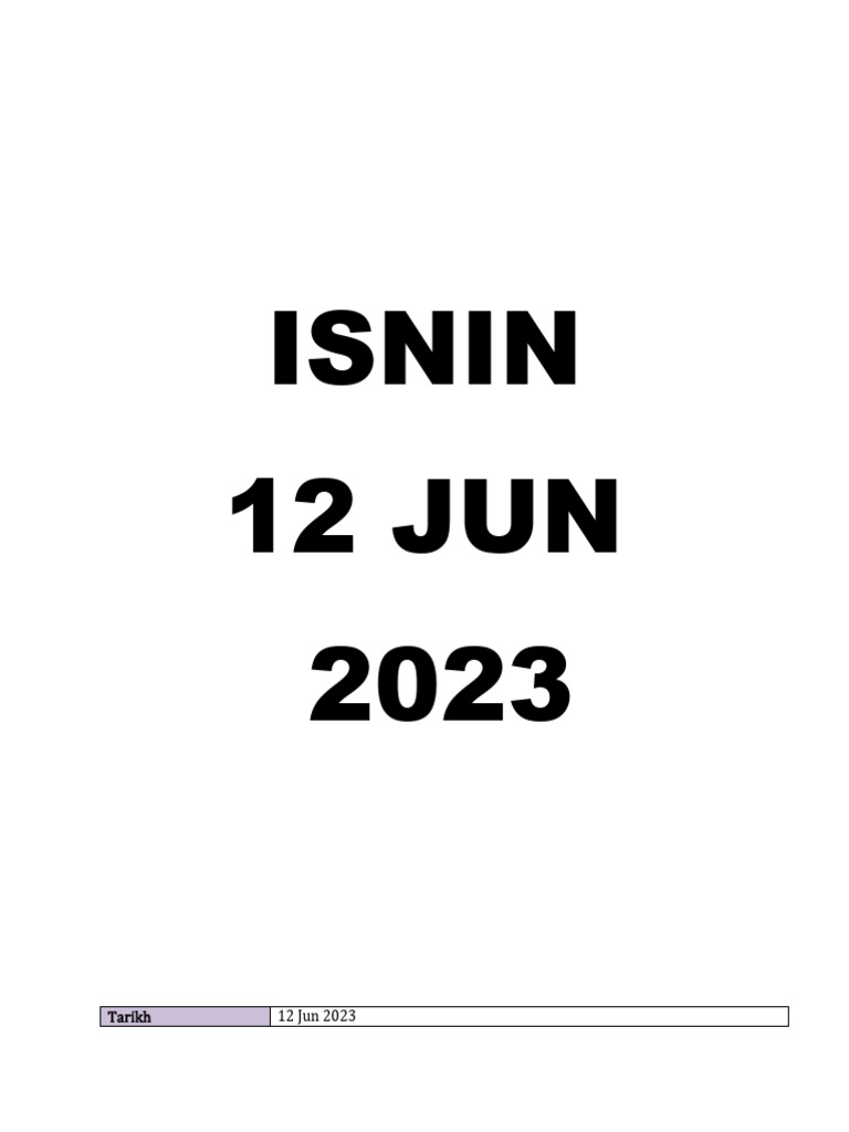 Isnin 12 JUN 2023 | PDF