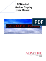 M BetaBrite Window Display User Manual