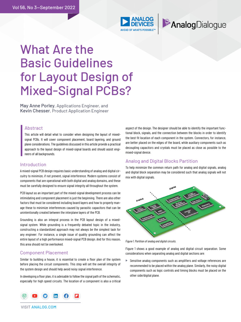 What Are The Basic Guidelines For Layout Design of Mixed Signal Pcbs