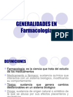 Generalidades de Farmacologia