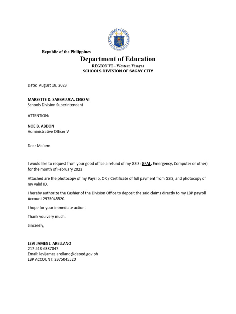 letter-request-for-gsis-refund-template-pdf
