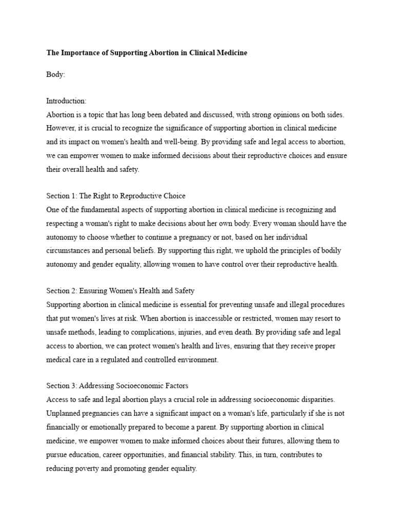Essay 1710883187777 | PDF | Abortion | Reproductive Rights