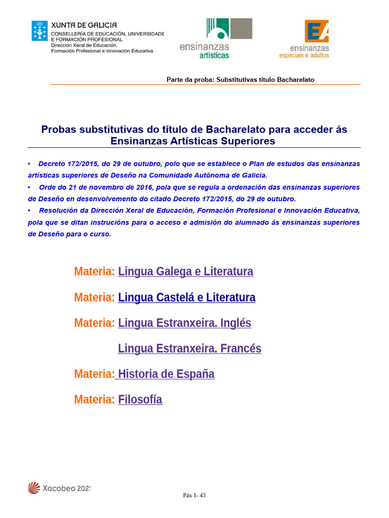 Modelo Probas Subst. Bach Eeaass 4 | PDF