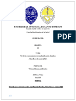 Nivel de Conocimiento Sobre Planificacion Familiar, Alma Rosa I, Marzo 2023. Sap106-19