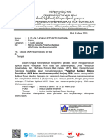 TTE Surat Mohon Peserta Pelatihan Aplikasi AKM Kelas Dan Asesmenpedia - Kepsek SMA Se Bali