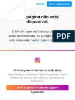 Página Não Encontrada - Instagram