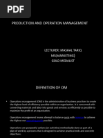 Production & Operations Management Ch1