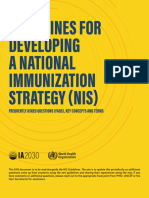 FAQs AND EXAMPLES FOR WHO GUIDELINES ON DEVELOPING NATIONAL IMMUNIZATION STRATEGY (NIS)