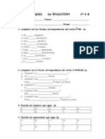 CONTROL FRANÇAIS 1er ÉVALUATION 1º A