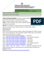 ENSINO RELIGIOSO 2o TRIMESTRE Descricao Das Praticas Pedagogicas Sugeridas