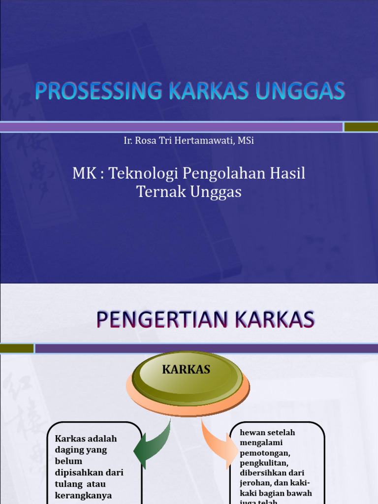 Proses Pengolahan Karkas Unggas | PDF