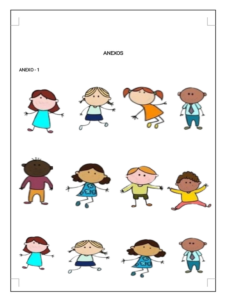 Anexo 1 - Bonequinhos Coloridos | PDF