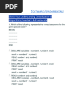 Software Fundamentals