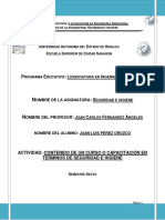 Tarea - 4 - Contenido de Un Curso o Capacitación en Término de Seguridad e Higiene