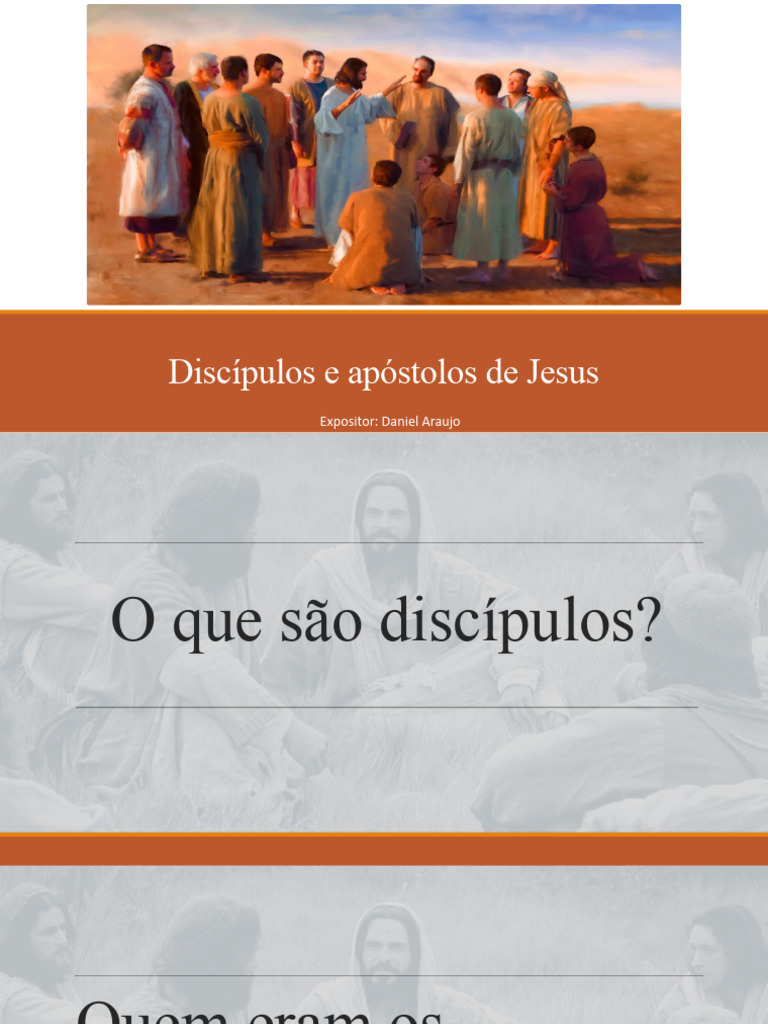 Palestra - Discípulos e Apóstolos de Jesus | PDF | Jesus | Amor