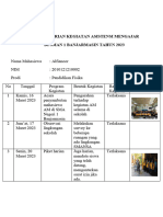 Jurnal Harian Kegiatan Asistensi Mengajar