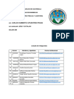 NIA 505 CIRCULACION DE SALDOS Trabajo de Investigacion Auditoria 3