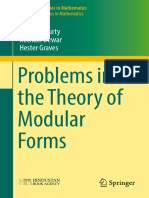 Dokumen - Pub - Problems in The Theory of Modular Forms 978 981 10 2651 5 9811026513 978 93 80250 72 4