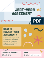 Subject-Verb Agreement Educational Presentation in Colorful Playful Style
