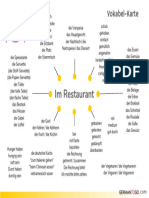 Vokabel-Karten - Im Restaurant