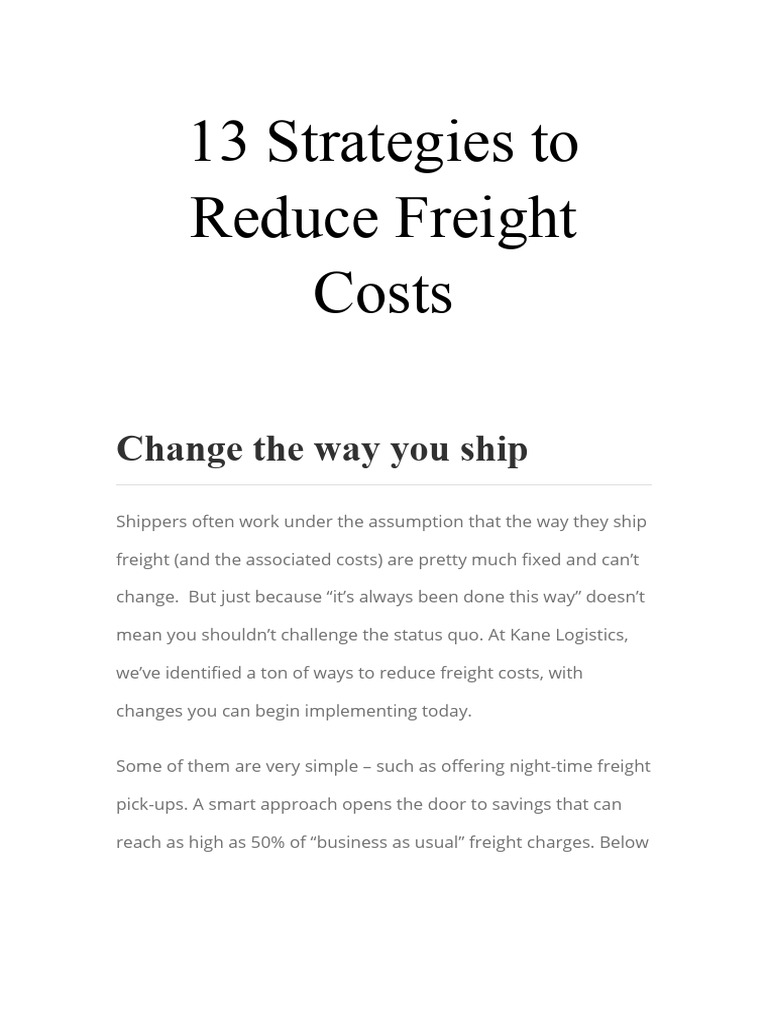 13 strategies to download free pdf cargo supply chain management