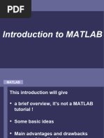 Introduction To Matlab