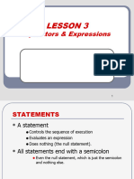 Lesson 3 - Operators in JAVA