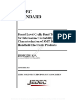 JESD22B113A Board Level Cyclic Bend Test Method For Interconnect Reliability