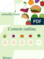 Colorful Illustrative Healthy and Unhealthy Food Presentation