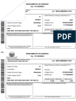 Mandamiento de Ingreso: Origen de Pago: Correlativo: Ultima Fecha de Pago: Código Único: Referencia: Período