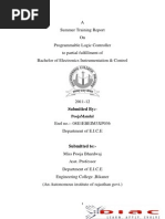 Summer Training Report On PLC and Scada