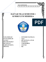 Daftar Nilai Kurikulum Merdeka KLS 1 SMT 1