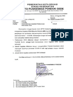 Surat Pemberitahuan Bias MR PKM Pondok Gede Tahun 2022