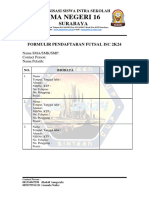 Formulir Pendaftaran Futsal ISC 2024