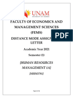 2021 Distance Mode Assignments - Human Resources Management - MHM3781