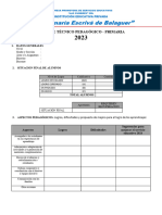 Modelo Informe Tecnico Pedagógico Primaria