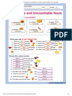 Countable and Uncountable Nouns Online Exercise For Grade 5 - Live Worksheets