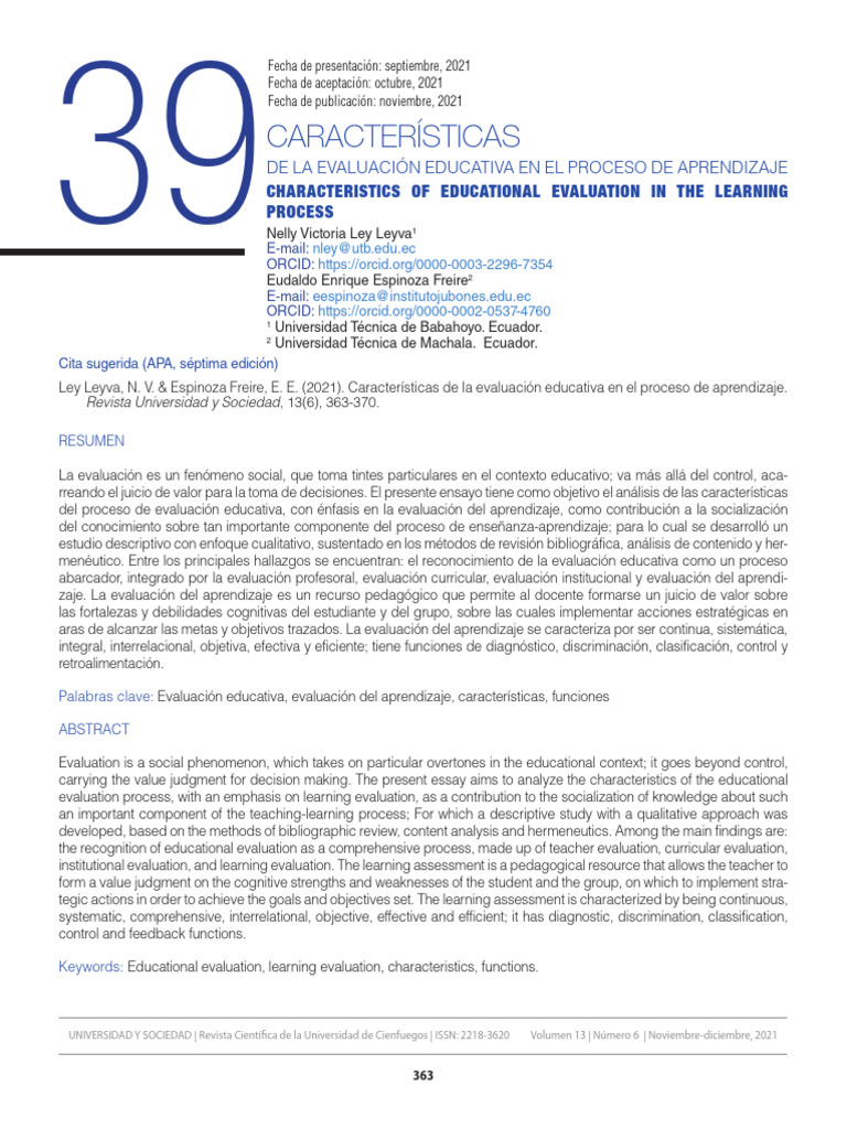 Características de la evaluación educativa | PDF | Evaluación | Enseñando