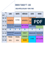 6°E HORARIO - TURNO TARDE