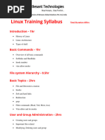 Linux Syllabus by Murali P N, Besant Technologies-1