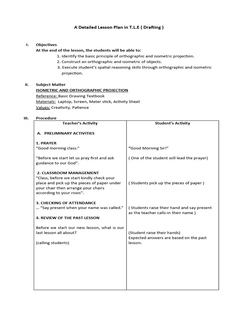 DLP Grade 7 Isometric-Ortographic Lesson | PDF | Euclidean Geometry ...