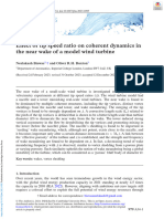 Effect of Tip Speed Ratio On Coherent Dynamics in The Near Wake of A Model Wind Turbine