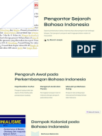 Pengantar Sejarah Bahasa Indonesia