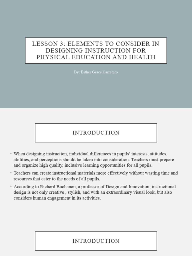 Designing Effective PE Instruction | PDF | Physical Education | Learning