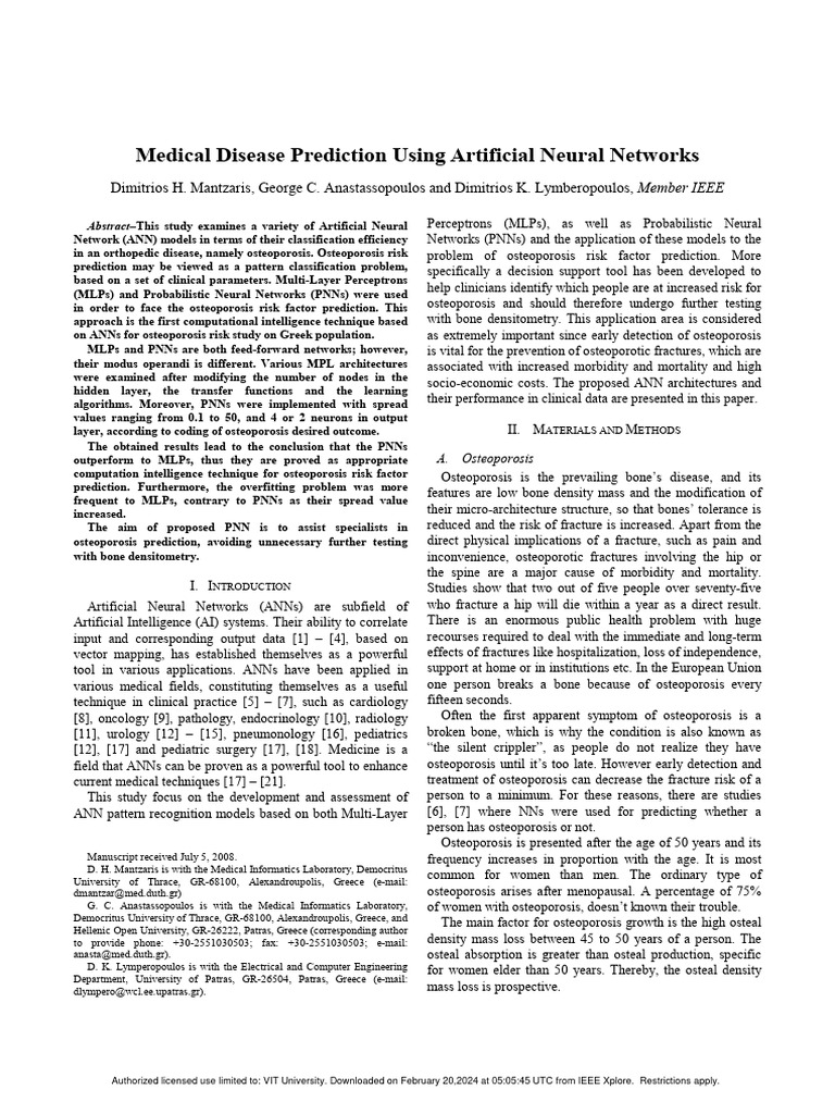 9.medical Disease Prediction Using Artificial Neural Networks | PDF ...